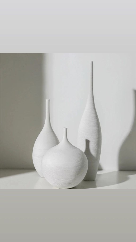 Minimalist White Vases