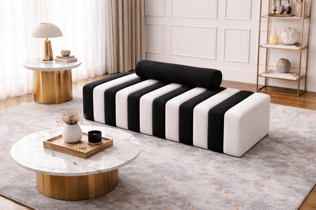 Monochrome Sculptural Sofa